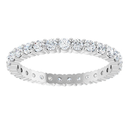 14K White Lab-Grown Diamond Eternity Band