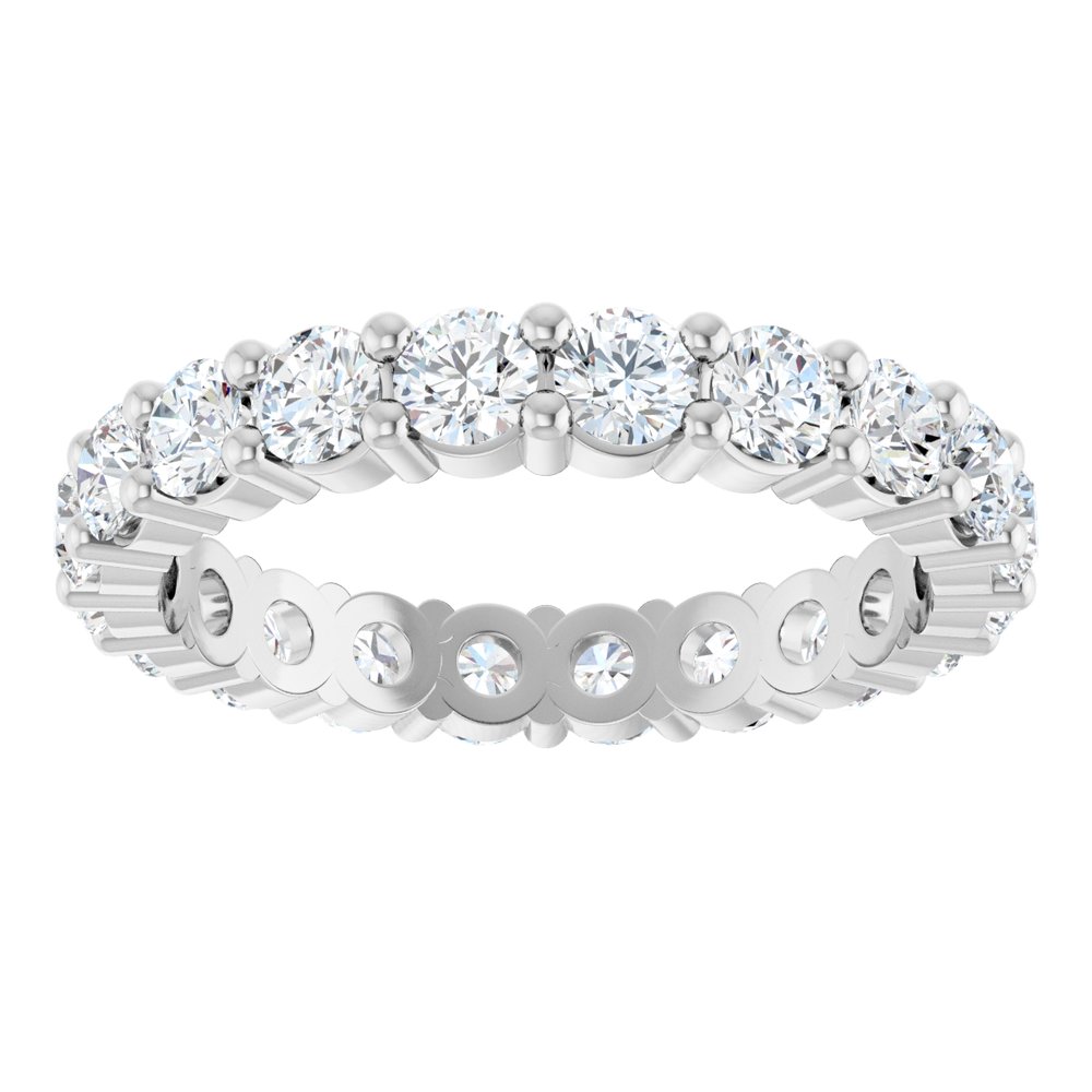 14K White Lab-Grown Diamond Eternity Band