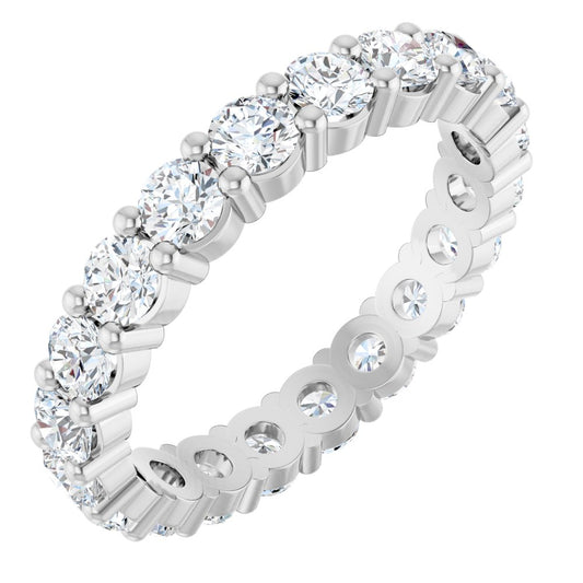 14K White Lab-Grown Diamond Eternity Band