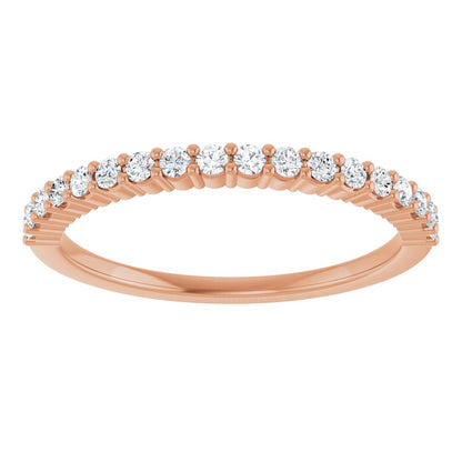 14K Rose 1/4 CTW Natural Diamond Anniversary Band