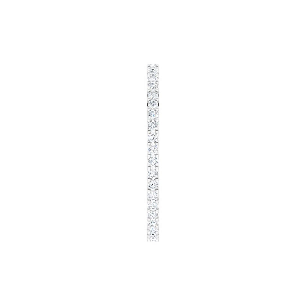 14K White 1.5 mm Natural Diamond Eternity Band