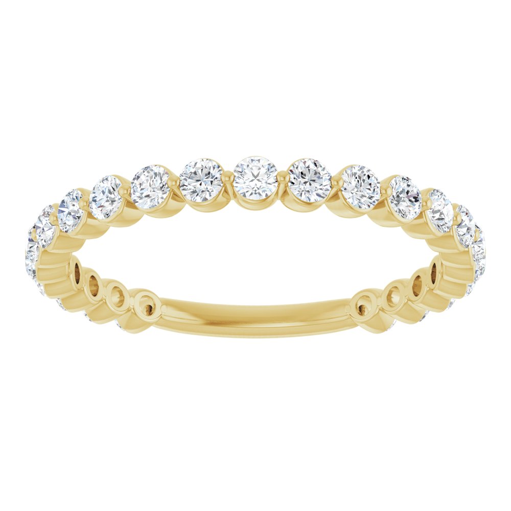 14K Yellow 3/4 CTW Lab-Grown Diamond Anniversary Band