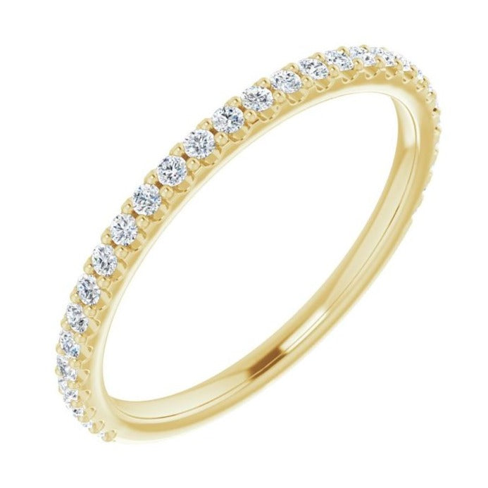 14K Yellow 1/4 CTW Natural Diamond Anniversary Band