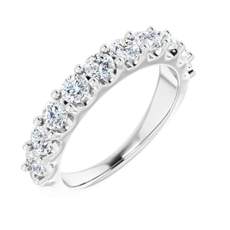 14K White 1 1/5 CTW Diamond Anniversary Band