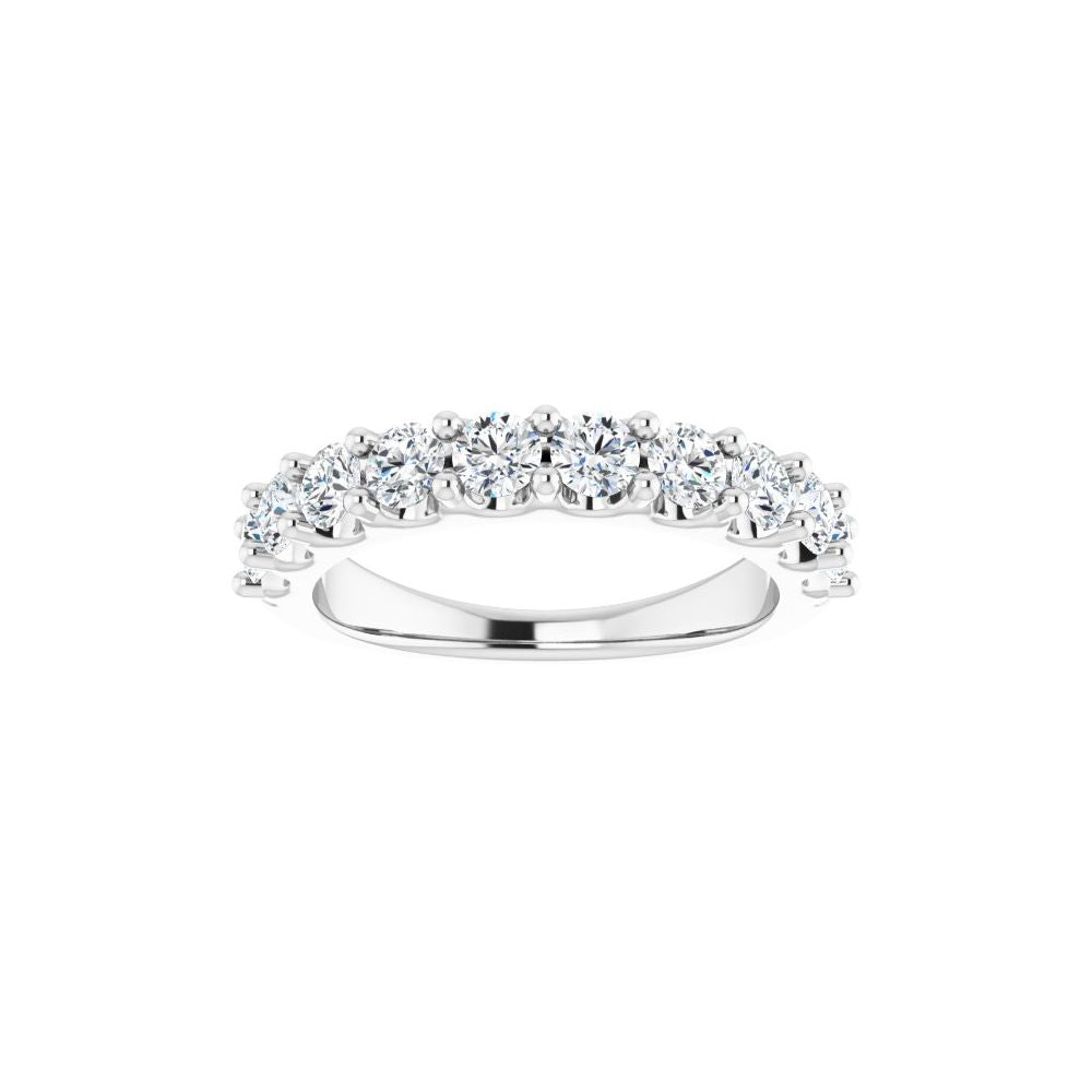 14K White 1 1/5 CTW Diamond Anniversary Band