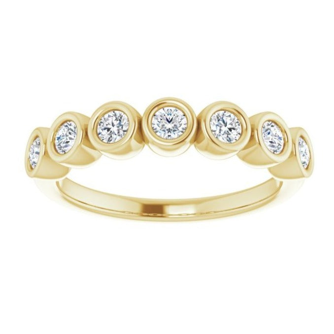 14K Yellow 3/8 CTW Natural Diamond Anniversary Band