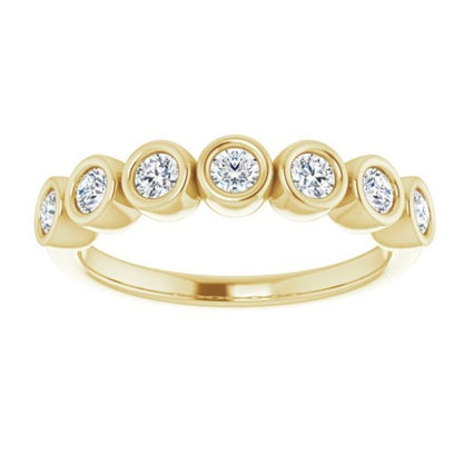 14K Yellow 3/8 CTW Natural Diamond Anniversary Band