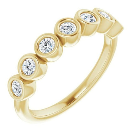 14K Yellow 3/8 CTW Natural Diamond Anniversary Band