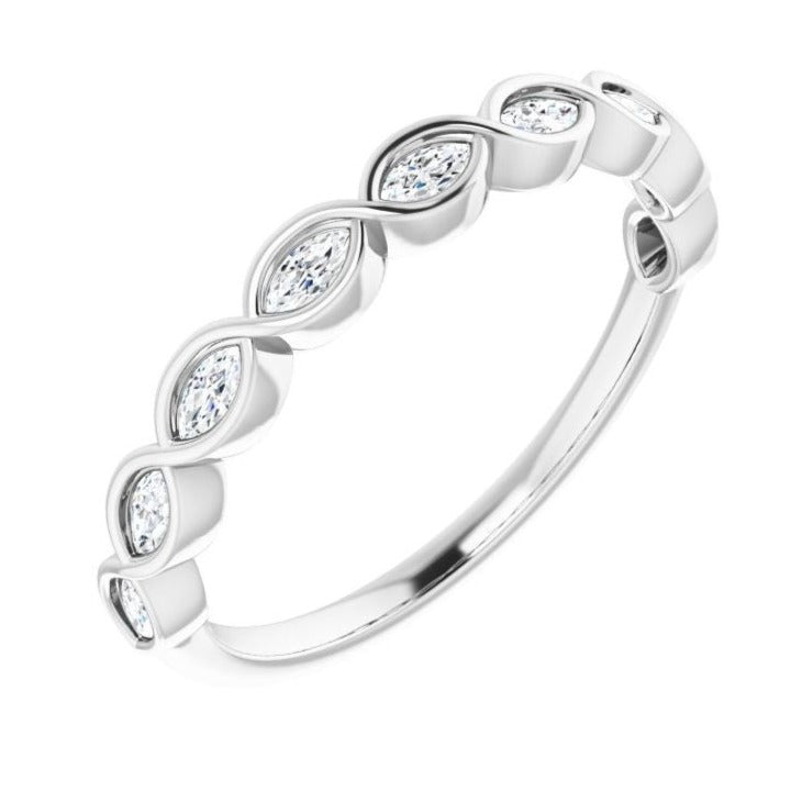 14K White 1/4 CTW Natural Diamond Anniversary Band