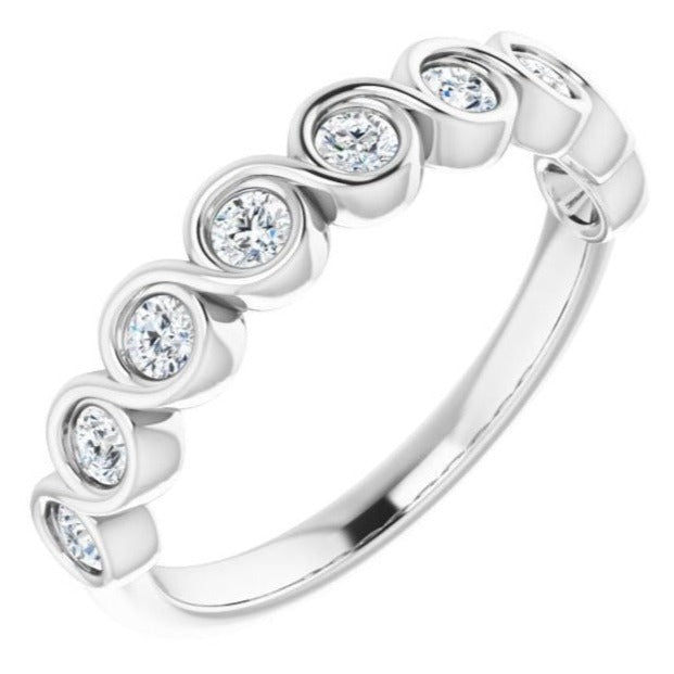 14K White 1/2 CTW Natural Diamond Anniversary Band