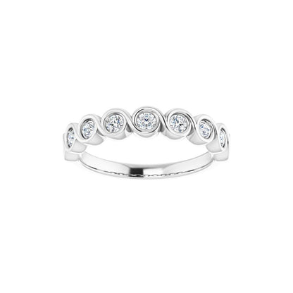 14K White 1/2 CTW Natural Diamond Anniversary Band