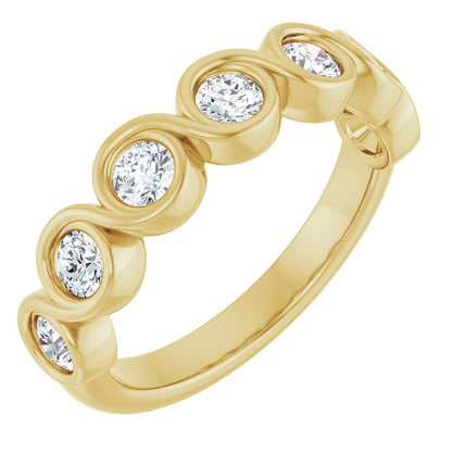 14K Yellow 3/4 CTW Natural Diamond Anniversary Band