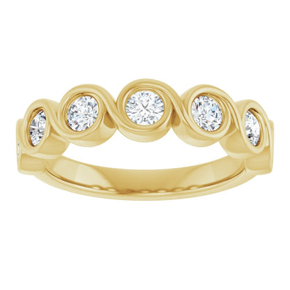 14K Yellow 3/4 CTW Natural Diamond Anniversary Band