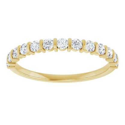 14K Yellow 3/8 CTW Natural Diamond Anniversary Band