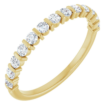 14K Yellow 3/8 CTW Natural Diamond Anniversary Band