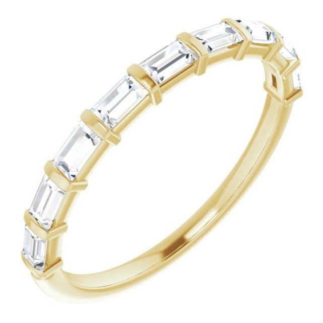 14K Yellow 3/8 CTW Natural Diamond Anniversary Band