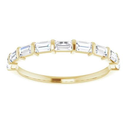 14K Yellow 3/8 CTW Natural Diamond Anniversary Band