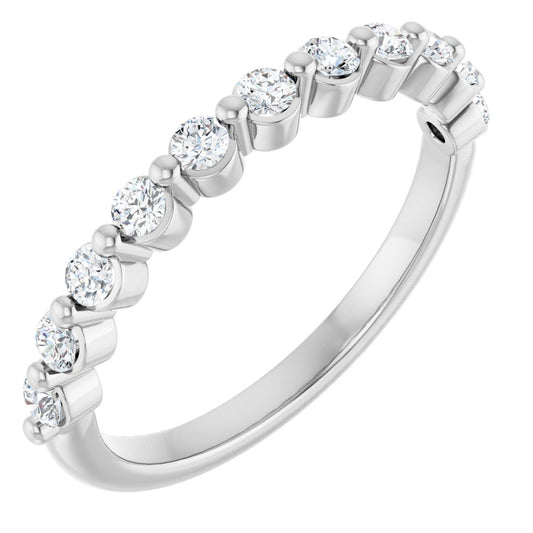 14K White 1/3 CTW Natural Diamond Anniversary Band