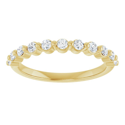 14K Yellow 1/3 CTW Natural Diamond Anniversary Band