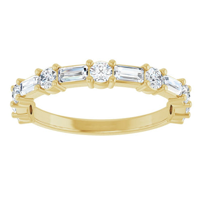 14K Yellow 3/4 CTW Natural Diamond Anniversary Band