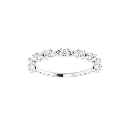 14K White 1/2 CTW Natural Diamond Anniversary Band