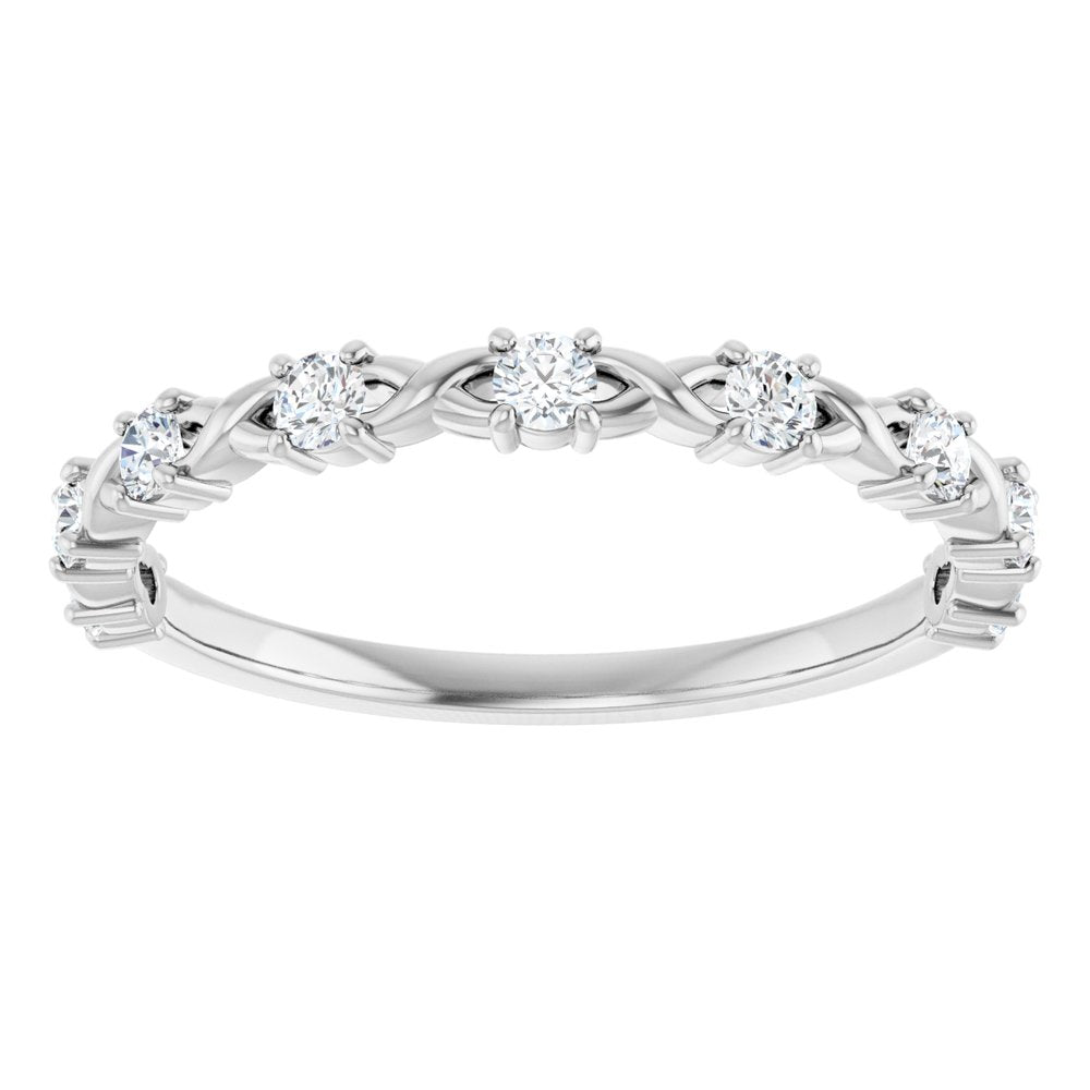 14K White 1/4 CTW Natural Diamond Anniversary Band