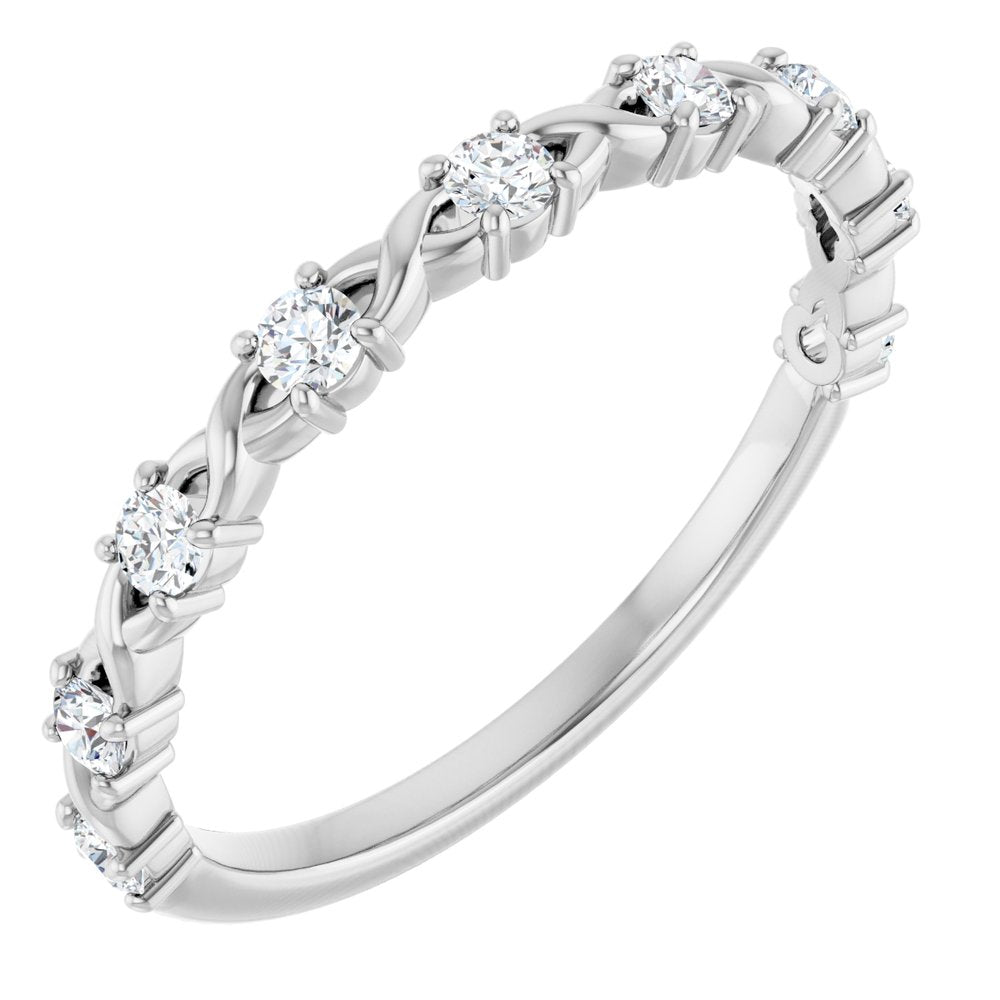 14K White 1/4 CTW Natural Diamond Anniversary Band