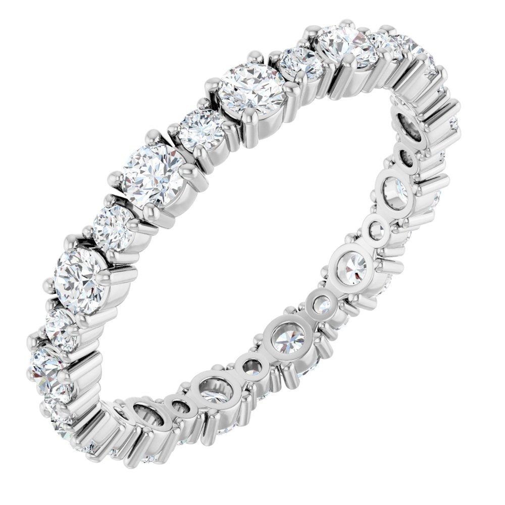 14K White 1 1/5 CTW Lab-Grown Diamond Eternity Band