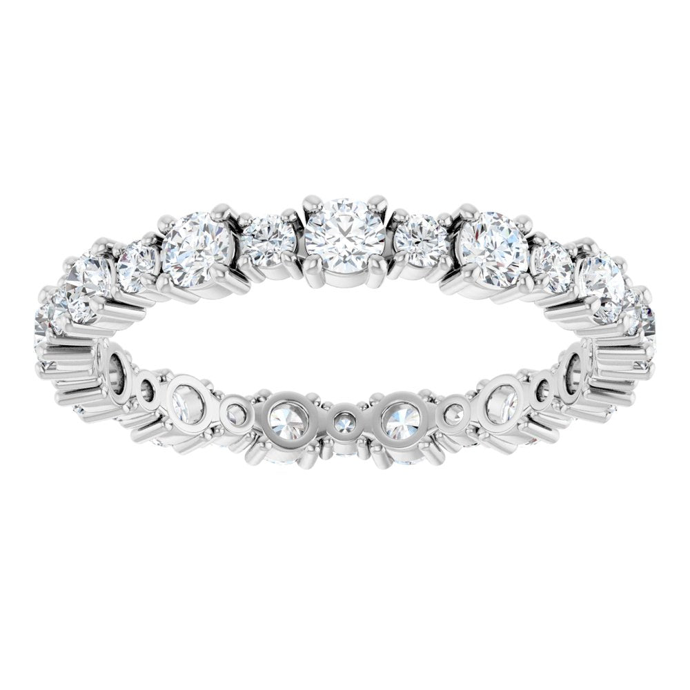 14K White 1 1/5 CTW Lab-Grown Diamond Eternity Band