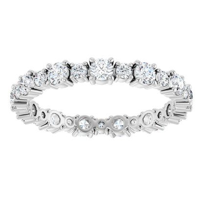 14K White 1 1/5 CTW Lab-Grown Diamond Eternity Band