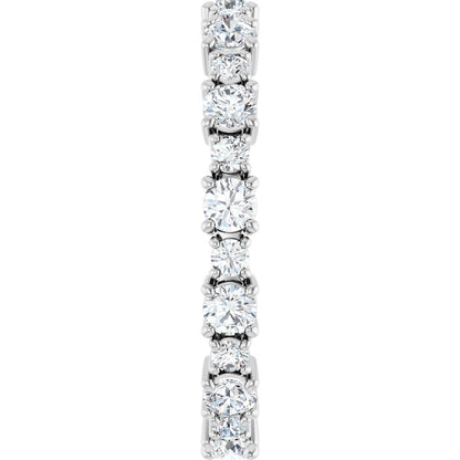 14K White 1 1/5 CTW Lab-Grown Diamond Eternity Band