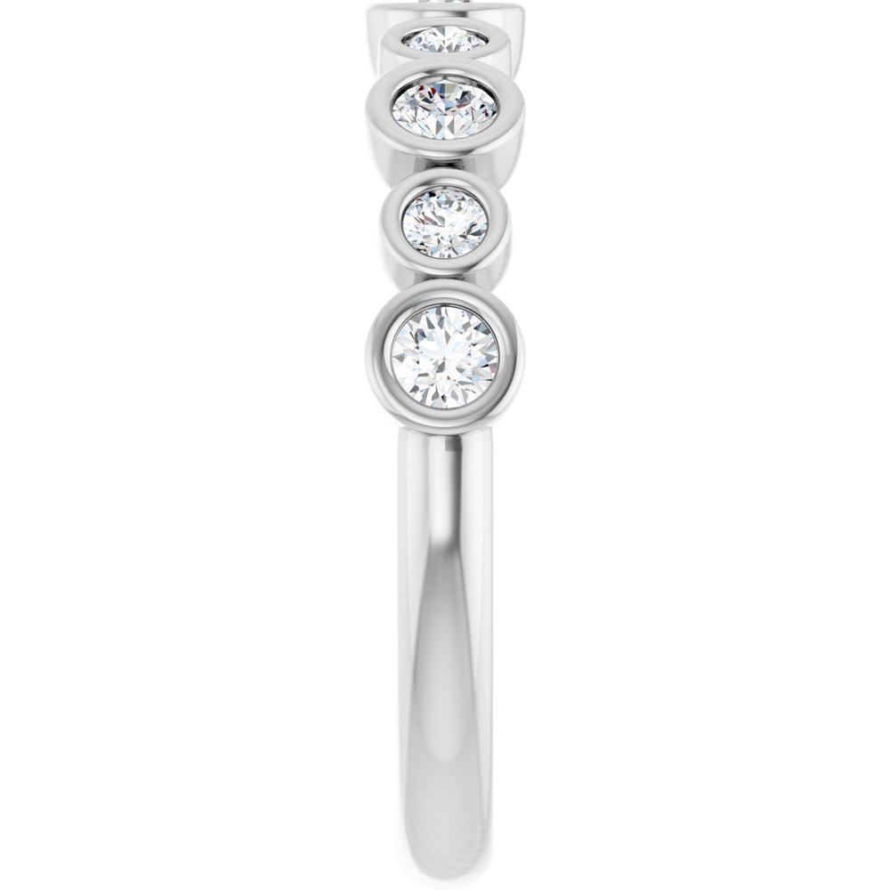 14K White 1/2 CTW Lab-Grown Diamond Anniversary Band