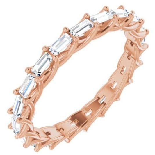 14K Rose 9/10 CTW Lab-Grown Diamond Eternity Band