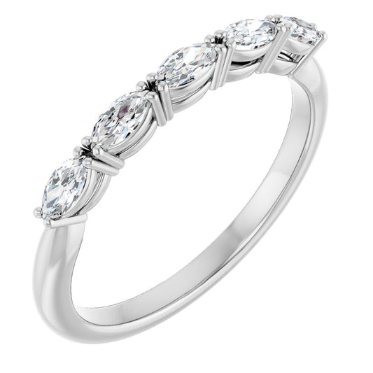 14K White 1/3 CTW Natural Diamond Anniversary Band