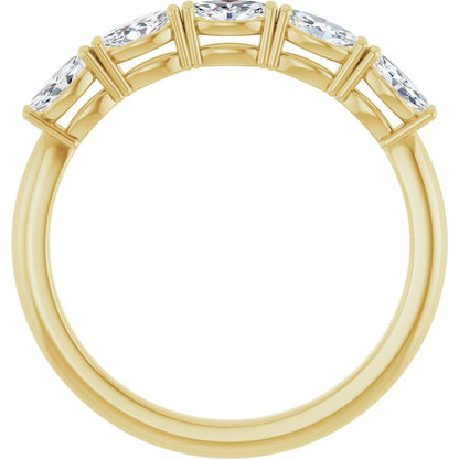 14K Yellow 1/2 CTW Natural Diamond Anniversary Band