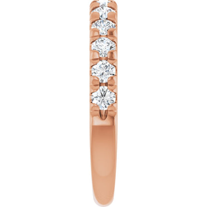 14K Rose 3/4 CTW Natural Diamond Anniversary Ring