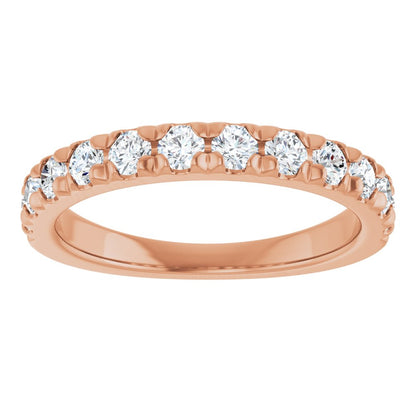 14K Rose 3/4 CTW Natural Diamond Anniversary Ring