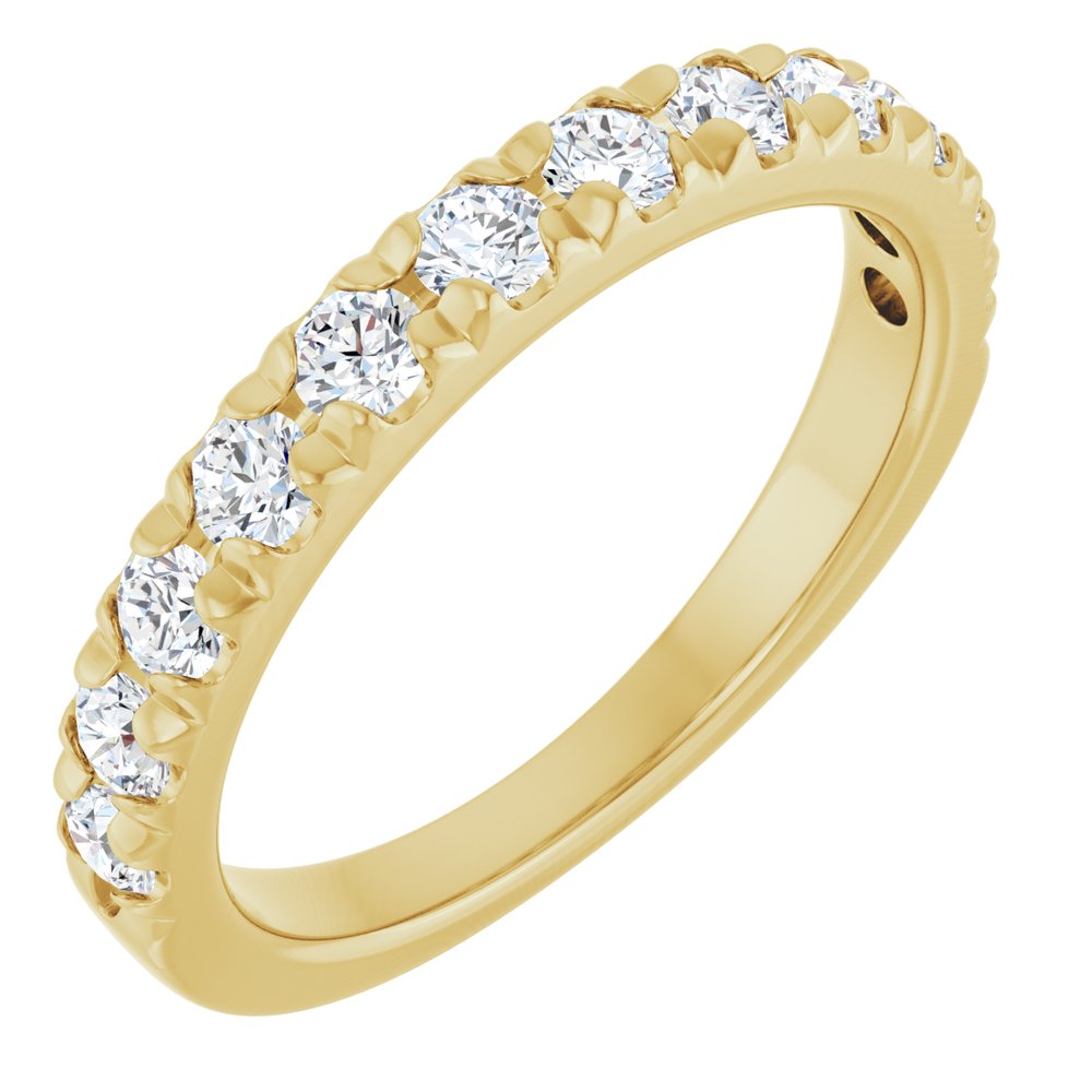 14K Yellow 5/8 CTW Lab-Grown Diamond Anniversary Band