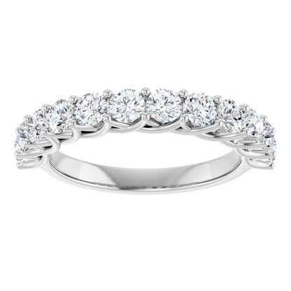 14K White 1 1/8 CTW Natural Diamond Anniversary Band