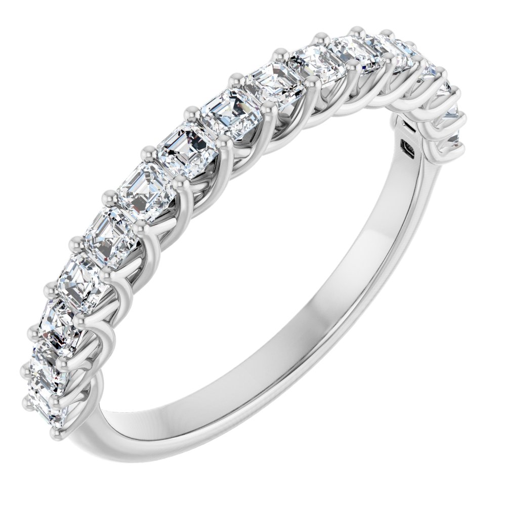 14K White 3/4 CTW Natural Diamond Anniversary Band