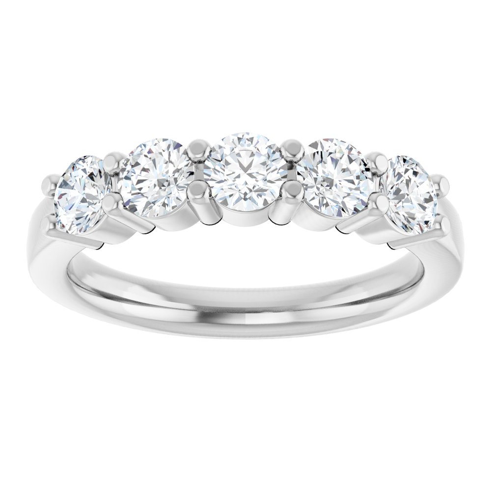 14K White 1/3 CTW Natural Diamond Anniversary Band