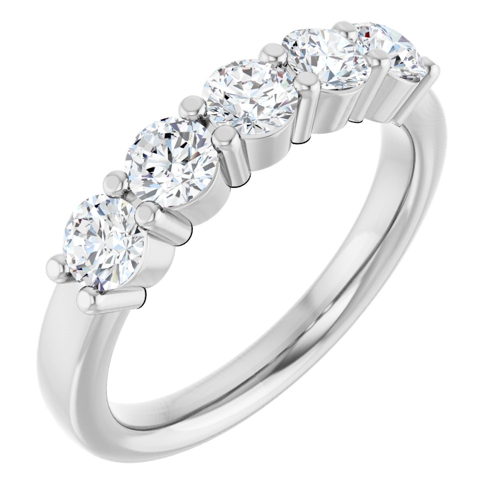 14K White 1/3 CTW Natural Diamond Anniversary Band