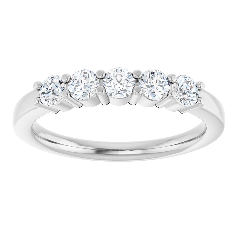 14K White 1/2 CTW Natural Diamond Anniversary Band