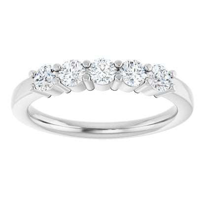 14K White 1/2 CTW Natural Diamond Anniversary Band