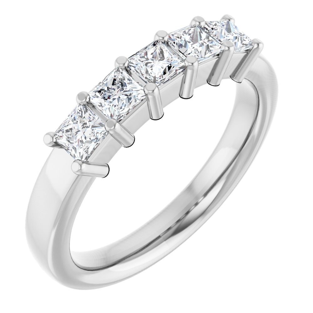 14K White 3/4 CTW Natural Diamond Anniversary Band