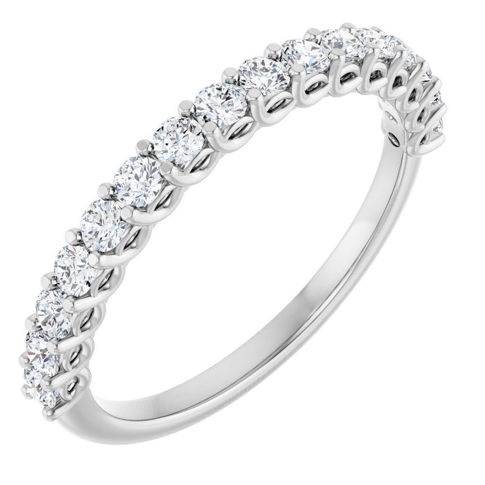 14K White 3/4 CTW Natural Diamond Anniversary Band