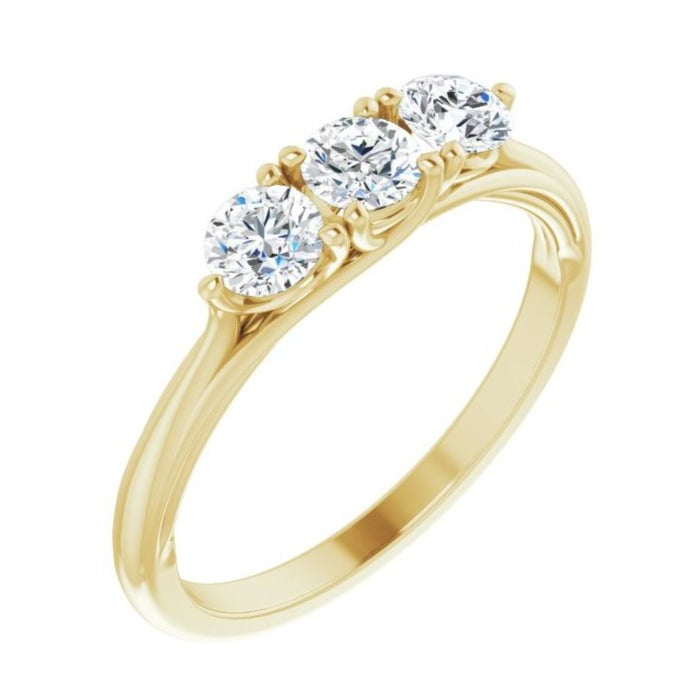 14K Yellow 3/4 CTW Lab-Grown Diamond Anniversary Band