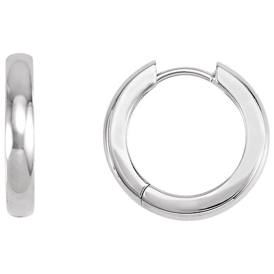 Platinum 16 mm Hoop Earrings