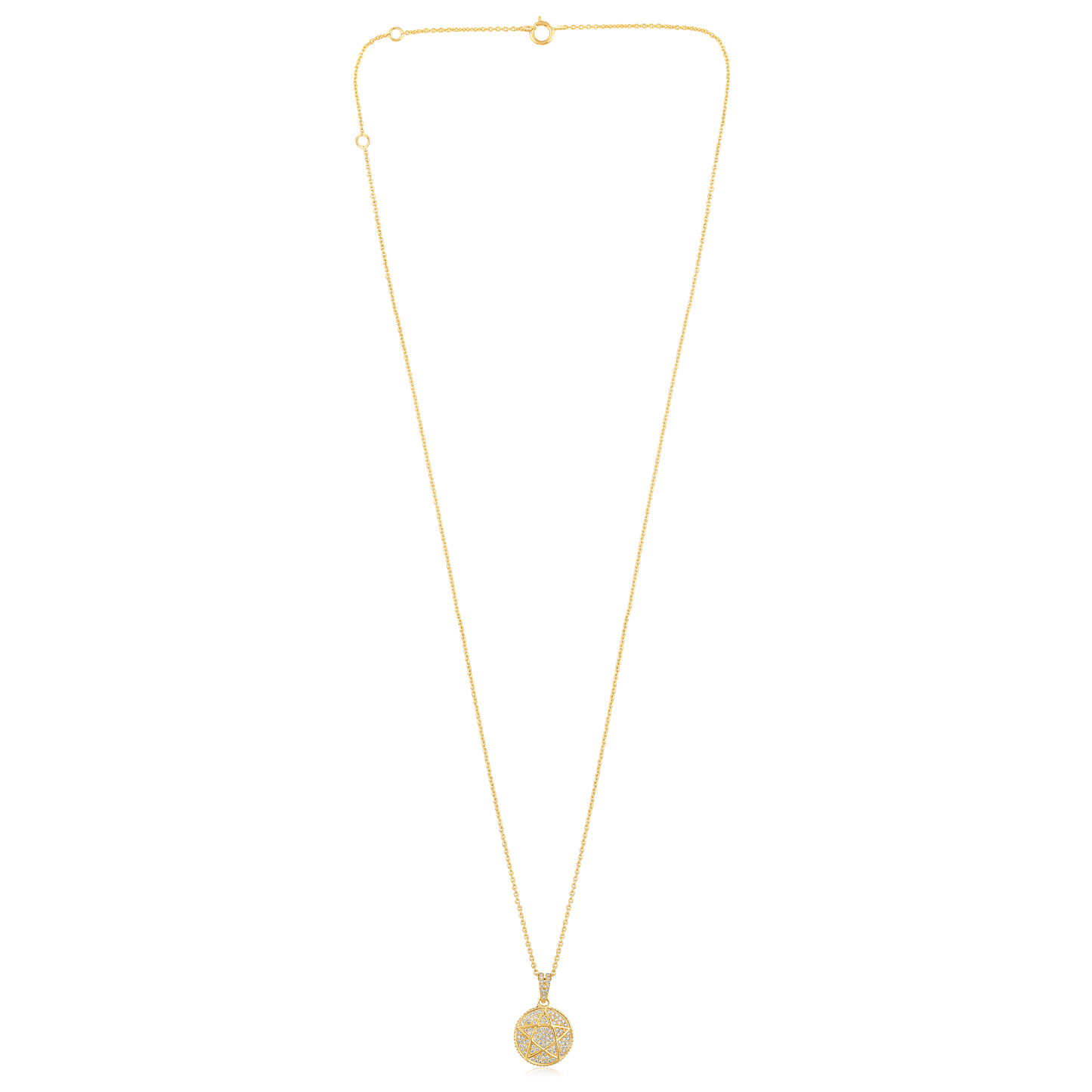 14k Yellow Gold Diamond Star of David