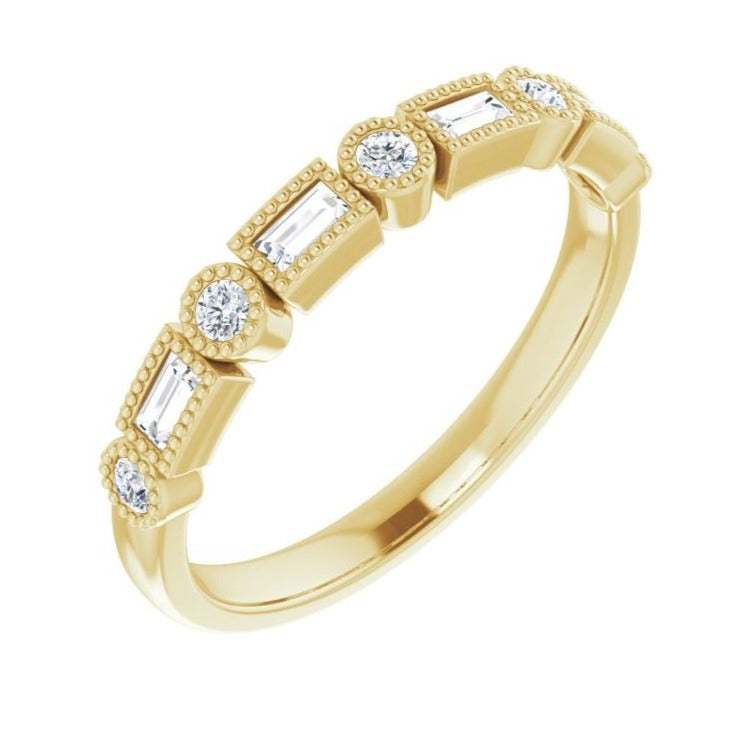 14K Yellow 1/4 CTW Natural Diamond Anniversary Band